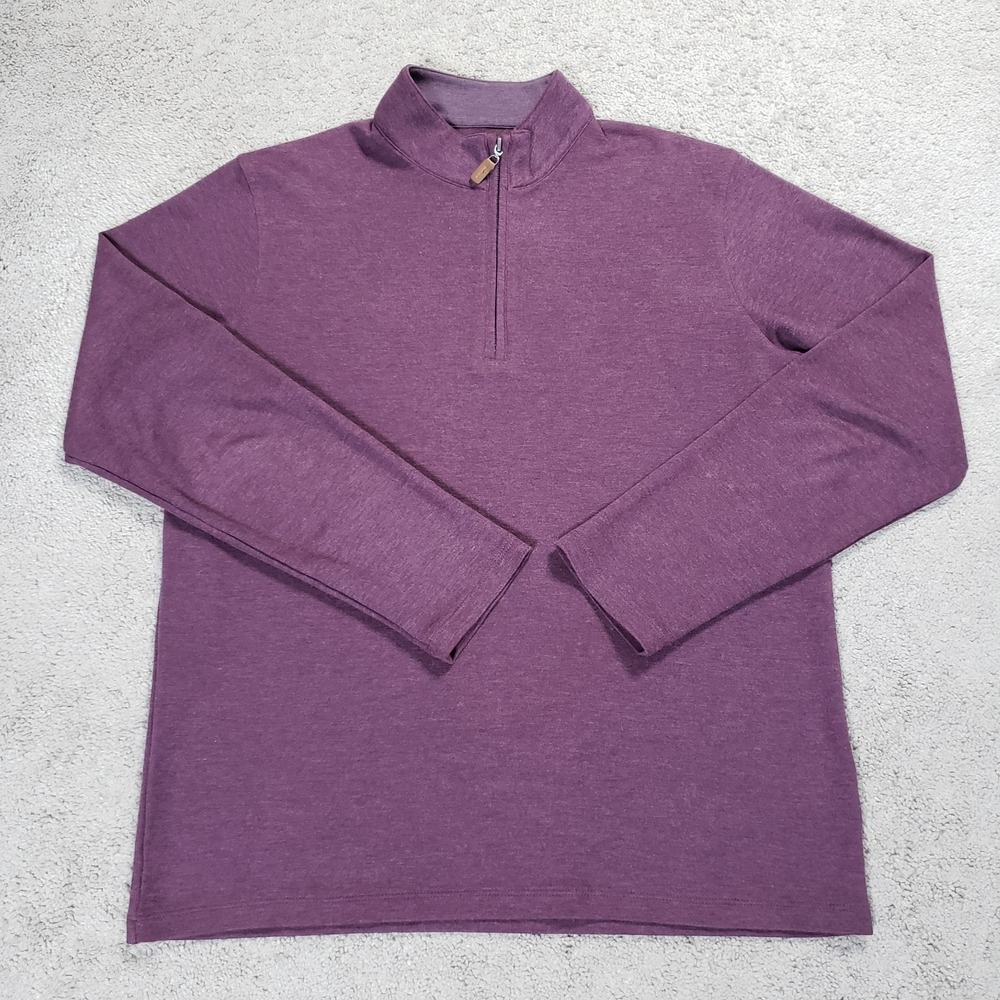 Mizzen + Main Sweater Mens M 1/4 Zip Pullover Performance 4-Way Stretch Golf